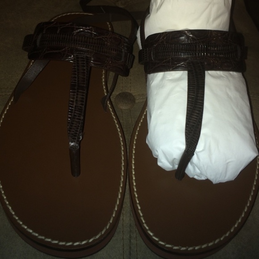NEW Croc/lizard wrap sandal - Picture 2 of 3